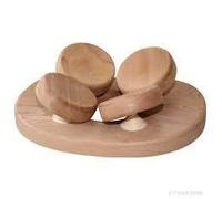 SudoreWell Sauna Poggiatesta con 4-Punkt Kopfauflage di Cedro Rosso Legno