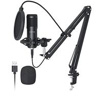 SUDOTACK Kit Microfono a Condensatore USB, Microfono Cardioide Professionale con Braccetto, per Gaming, Registrazione, Podcast, Skype, YouTuber, Voice-Over