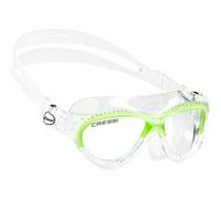Occhialini nuoto Cressi Cobra bianco verde con lenti trasparenti bambini