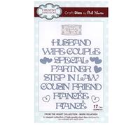 Sue Wilson CEDPM1010 From the Heart Collection More Relatives Craft Fustella, in acciaio inox