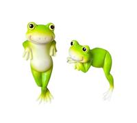 SueaLe Adorabili rane vasi appendiabiti decorazione sculture balcone accento per interni ed esterni giardino balcone 2 pz resina rane decorazioni da giardino