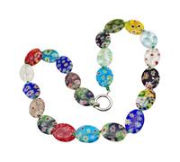 SueaLe Collana di perline di vetro alla moda Collana unica con perline di vetro accessorio portatile per donne alla moda da indossare tutti i giorni, Misura unica, come descritto, come descritto