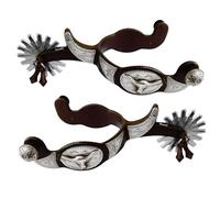 SueaLe Metallo Stivale Di Cavallo Sperone Decorazione Western Cow Boy Horse Spur Attrezzature Da Competizione Per Uomini E Donne Facile Da Usare Western Cowboy Per Equitazione
