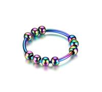 SueaLe Perlina girevole per dito, anti per donne e uomini, gioielli anti per figlie e donne, 7, come descritto, come descritto