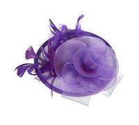 SueaLe Sofisticato cappello da donna in lino multifunzionale per feste di sposa e fotografia copricapo moda britannica