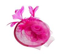 SueaLe Sofisticato cappello da donna in lino multifunzionale per feste di sposa e fotografia copricapo moda britannica