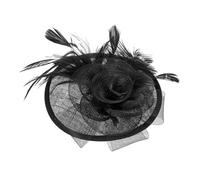 SueaLe Sofisticato cappello da donna in lino multifunzionale per feste di sposa e fotografia copricapo moda britannica