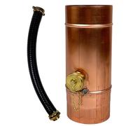 SÜDMETALL - Raccolta dell'acqua piovana in rame premium da 100 mm con tubo e attacco per il tubo di scarico - raccolta di pioggia 75% di resa dell'acqua - raccoglitore di acqua per serbatoi di acqua