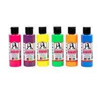 südor kırtasiye 1955 Monalisa Set Colori Acrilici (Neon) 6x70 ml Impermeabili Colori Vivaci per la Pittura su Legno Pietra e Tela per Pittori Hobbisti Studenti e Bambini