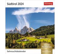 Südtirol Sehnsuchtskalender 2024: Wochenkalender mit 53 Cartoline Postali