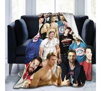 Suehome Coperta Chris Evans, morbida e confortevole in pile di lana, coperta per divano, ufficio, auto, campeggio, yoga, viaggi, decorazione per la casa, accogliente coperta da spiaggia in peluche,