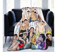 Suehome Coperta Jacob Elordi morbida e confortevole coperta in pile di lana per divano, ufficio, auto, campeggio, yoga, viaggi, decorazione per la casa, accogliente coperta da spiaggia in peluche