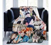Suehome Coperta Jimin morbida e confortevole coperta in pile di lana per divano, ufficio, auto, campeggio, yoga, viaggi, decorazione per la casa, accogliente coperta da spiaggia in peluche regalo