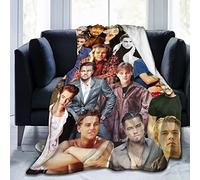 Suehome Coperta Leonardo Dicaprio, morbida e confortevole, in pile di lana, per divano, ufficio, auto, campeggio, yoga, viaggi, decorazione per la casa, accogliente coperta da spiaggia in peluche,