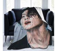 Suehome Jungkook Jeon Jung Kook Coperta morbida e confortevole calda coperta da spiaggia coperta da picnic in pile per divano, ufficio, letto, auto, campeggio (203 x 152 cm)