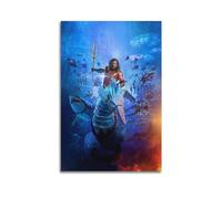 SUEJGUSJLU Poster del film Aquaman e il regno perduto, stampa artistica da parete su tela, poster decorativo moderno per camera da letto, 40 x 60 cm