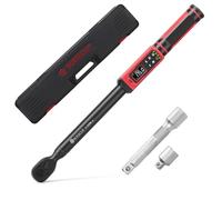 SUERCUP Chiave Dinamometrica Digitale da 3/8", Chiave Dinamometrica Elettronica3-200Nm, ±1% di Precisione con Vibrazione, Buzzer, Avviso LED e Cinque unità di Misura, per Moto, Riparazione Auto
