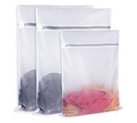 SUERIV Borsa a rete per bucato, resistente, a rete fine, per lavatrice, cena, con cerniera, per viaggi, lingerie, maglioni, indumenti, biancheria intima (1 m + 2 L)