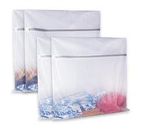 SUERIV Borsa a rete per bucato, resistente, per lavatrice, cena, con cerniera, per viaggi, lingerie, maglioni, indumenti, biancheria intima, 4 (61 x 61 cm)