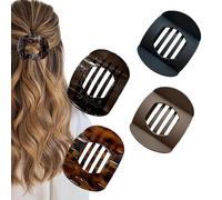 Suerteyay Hair Clips,Suerteyay Flat Hair Clips for Women,Suerteyay Casual Versatile Solid Colour Lay Flat Hair Clip,Volume Flat Top Round Clip for Thick or Thin Hair (D Set)