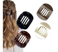 Suerteyay Hair Clips,Suerteyay Flat Hair Clips for Women,Suerteyay Casual Versatile Solid Colour Lay Flat Hair Clip,Volume Flat Top Round Clip for Thick or Thin Hair (C Set)