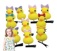 Süße Gelbe Haarspange, Gelbe Haarspange Für Mädchen, Gelbes Haarspangen-Set, Gelbe Haarspange Mit Schleife, Enten-Haarspange, Enten-Haarspange Mit Federn, Enten-Haarspange Für Cosplay, Kleine Gelbe En