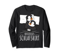 Süße Pinguin Liebhaber Geschenke Pigiama Ufficiale Pinguino Maglia a Manica Lunga Nero Unisex Adulti S
