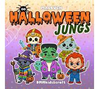 Süßes und gemütliches Halloween-Malbuch - Halloween-Jungs - Malbuch für Kinder, Jugendliche und Erwachsene:: Auffälliges und einfaches Malbuch, 50 Malseiten mit einfachen Designs - gruselige Jahreszei