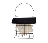 Suet Feeder Cage - Reusable Squirrel-Proof Bird Feeding Station for Outdoor Use | Metal Hanging Feeder for Suet Cakes Seeds Nuts | Ideal for Wild Birds Hummingbirds Woodpeckers, 12.5x13x15.5cm Iron