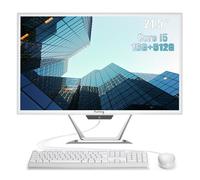 suevery PC desktop All-in-One da 21,5 pollici, Core i5 16 GB RAM 512 GB SSD, display computer FHD 1080P da 22 pollici, WiFi 6 HDMI USB, webcam HD, compatto AIO per casa, ufficio, uso quotidiano con