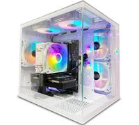 suevery PC gaming Intel Core i5-12400F 2.5GHz 6 core 12 thread fino a 4.4GHz 32GB 3200MHz RAM NVMe 1TB SSD RTX 3050 6GB Wi-Fi RRGB Ventola x5, 600W Alimentatore Windows 11 Bianco Desktop Computer