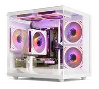 suevery Ryzen 5 5500 - Computer desktop da gioco (6Core 12 fili fino a 4,2 G) Radeon RX 6500XT 4 GB, 16 GB DDR4 RAM, SSD NVME da 512 GB, Wi-Fi 6, Tower Computer precostruito per casa e ufficio