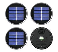 Suevut 4 Pezzi Lampada Solare di Ricambio con Lampadina LED, Coperchio Solare da 8cm per Lanterna Sospesa da Esterno, Luce Solare Giardino Fai-da-te, Decorazione per Terrazza e Patio
