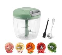 Suevut Tritatutto manuale 900 ml, Tritatutto a Corda,Trita Verdure Manuale, Tritatutto Manuale Con 4 Lame In Acciaio Inossidabile, per Aglio Trita Carote Mandorle Spezie (verde)