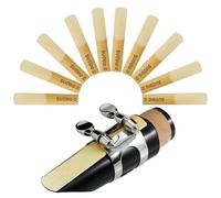 SUEWIO Confezione da 10 ance per clarinetto in Sib con scatola di plastica, durezza 3,5 ance per clarinetto, punta più sottile e taglio non limato, ance tradizionali per suonatori di clarinetto
