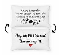 Sufamb Federa per cuscino reversibile con scritta Always Remember We are Under The Same Sky, decorazione per casa e camera da letto, 30,5 x 50,8 cm, ottimo regalo per fidanzato, ragazza (bianco-2)