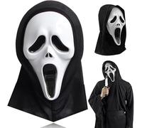 SUFANG Maschera Scream di Halloween Horror Ghostface Mask Ghostface Adult Scream Mask Maschera Spaventosa per Cosplay Carnevale Halloween Raccapricciante Cosplay Prop