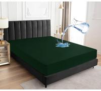 Sufdari Coprimaterasso impermeabile 200 x 200 cm lenzuolo con angoli elasticizzati, traspirante, impermeabile, protezione anti-umidità, lenzuolo con angoli - verde