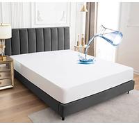 Sufdari Coprimaterasso impermeabile Singolo 90x190cm Copriletto per letto, coprimaterasso con tasche profonde 30 cm con elastico in gomma- Bianco