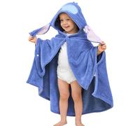 Suffolly Accappatoio per bambini con cappuccio con unicorno 3D, asciugamano con cappuccio, poncho angelo, asciugamano con cappuccio per ragazze poncho, asciugamani da spiaggia in cotone