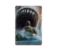 SUFOGBVG The Meg 2 The Trench Movie PosterWall Decor Art Metal Tin Poster Modern Bar Decorations30x20cm
