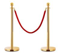 Sufrk Transenne Corda Barriera della Corda Rossa Barrier Rope Controllo della Folla per Edifici Pubblici Dell'Hotel Ristorante Cinema per Sistema Guida Persone, Resistente alle Intemperie