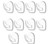 Sufune 10 Ganci Adesivi Trasparenti da Parete per Appendere Riutilizzabili Resistenti con Adesivo Che Non Lascia Segni per Cucina Bagno Camera da Letto Ufficio，Trasparenti Autoadesivo Gancio