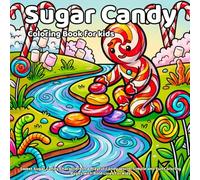 Sugar Candy Coloring Book: Sweet Sugar Candy Characters in a Playful Candy World, Simple and Fun Coloring Pages with Bold Lines for Kids