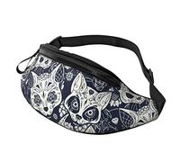 Sugar Cat Teschio E Fiori Borsa A Tracolla Runner Piccolo Corsa Sportivo Sottile Alla Moda Per Jogging Escursionismo Donna