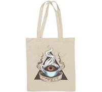 Sugar Coffee Milk The Trinity All Seeing Eye Borsa tote in cotone naturale bianco