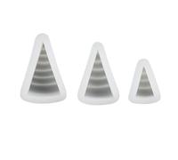 Sugar Flipping Silicone Mold 3 Pezzi A Forma Di Triangolo In Silicone Fondente Torta Cioccolato Cottura Dessert Budino Biscotto Stampo Trasparente