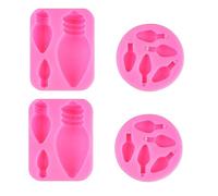 Sugar Flipping Silicone Mold 4 Pezzi A Forma Di Lampadina Silicone Fondente Cioccolato Cottura Torta Morbida Ceramica Gelatina Stampo Rosa