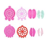 Sugar Flipping Silicone Mold 4 Pezzi Mesh Molding Silicone Wall Chocolate Pudding Cake Pudding Fondant Mold Pink