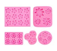 Sugar Flipping Silicone Mold 5 Pezzi A Forma Di Fiore Fondente Silicone Fai Da Te Torta Al Cioccolato Decorazione Biscotto Stampo Rosa